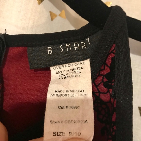 B. SMART RED AND BLACK COCKTAIL DRESS - Picture 2 of 2